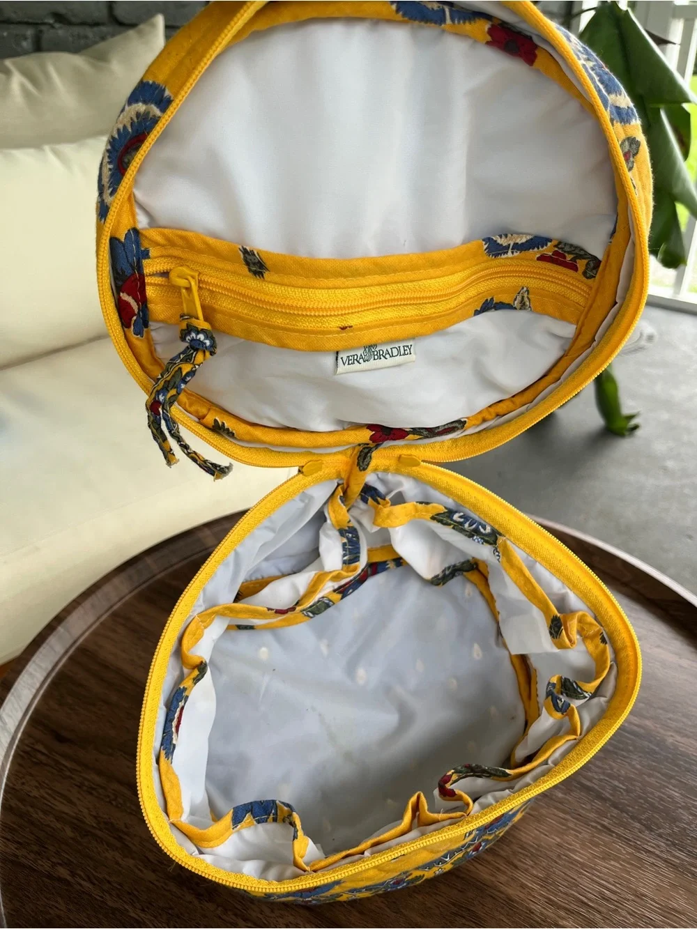 Vera Bradley French Yellow Cosmetic Case